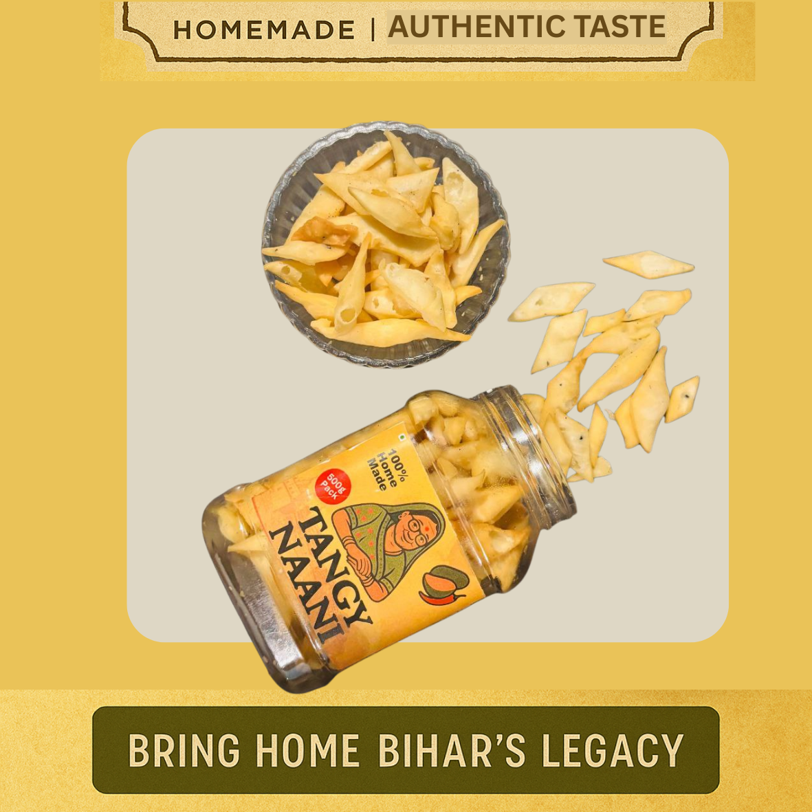 Bihari Nimki (Crunchy Diamond Namkeen)