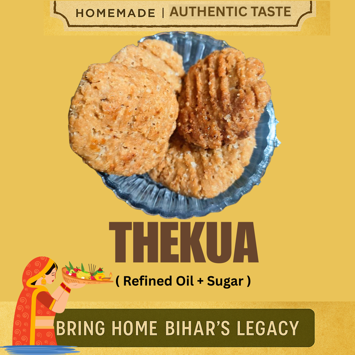 Thekua ( Refined Oil / Sugar )